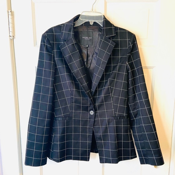 Rachel Roy Checkered Blazer Size 8 - Picture 1 of 13